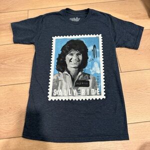 Sally Ride NASA astronaut postage stamp USPS Shirt S women’s